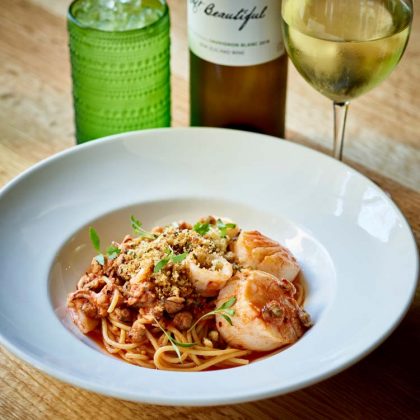 Hazel Ravines & Downtown seafood pasta