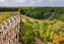 World’s Longest Timber-towered Suspension Bridge Opens in Michigan SkyBridge Michigan