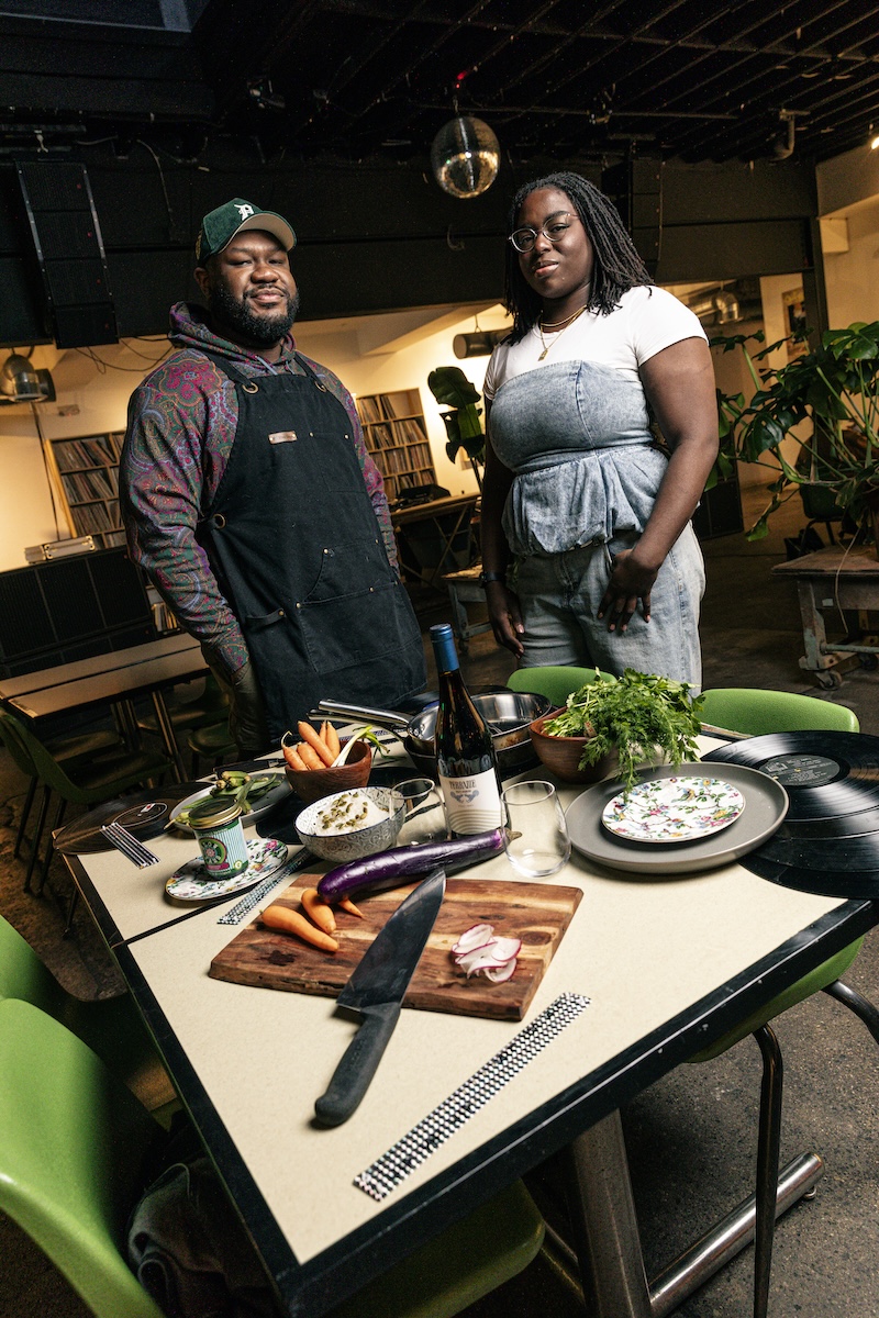 Jermond Booze and Amber Beckem of Vinyl Tastings, which is hosting an event this month, one item of metro Detroit dining news for August 2026