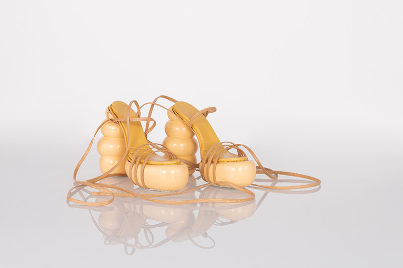 Josie Teachout’s “Stacked Heels” was part of her six-piece senior thesis. The soles and insoles are 3D-printed.