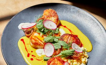 Apparatus Room's Pan-Seared Scallops.