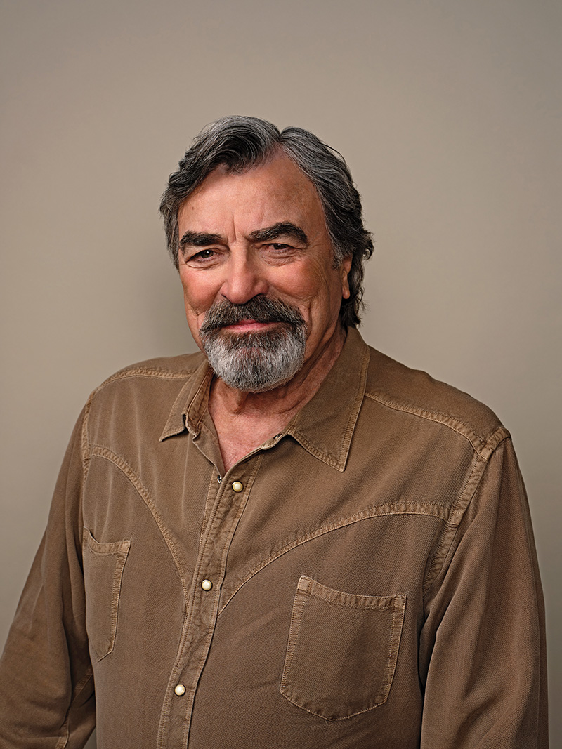 Portrait photo of actor Tom Selleck