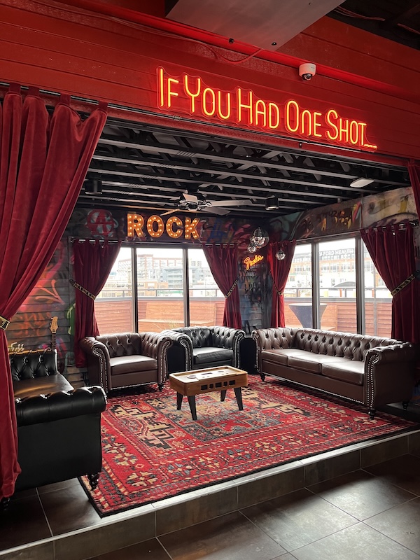 The third floor bar at Rock & Brews Royal Oak