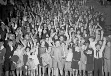 The Way It Was: Jackie Cooper Visits Detroit in 1932 Child actor Jackie Cooper (front, center) photographed with dozens of children in the lobby of the Fisher Theater on May 7, 1932.