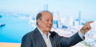 Mike Duggan speaking at the Downtown Detroit Partnership’s Fall Forum in Oct. 2025.
