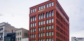 The 129-room Shinola Hotel sits on Woodward and Grand River.