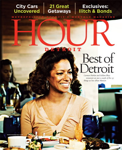 Hour Detroit's June 2005 cover featuring legendary WDIV-TV anchor Carmen Harlan