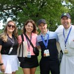 Marianela Elmore, Maria Garrido, Skylar Testa, Rev. Charbel Grbavac