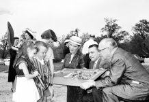 The Way It Was: The Opening of the Dossin Great Lakes Museum on Belle Isle From right to left at the May 20, 1959, groundbreaking: George W. Stark, president of the Detroit Historical Museum; Robert M. Dossin, representing his father, food and soft drink distributor Roy L. Dossin; and Detroit City Council president Mary V. Beck. They are sharing the museum model with Sidonie Y. Dossin, 11, Douglas P. Dossin, 5, and Pamela Knighton, 5.