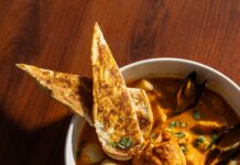 Hour Detroit’s Best New Restaurants 2026: Tacos Wuey in Detroit Cazuela de mariscos at Tacos Buey in Detroit.