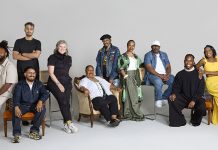 2026 Kresge Artist Fellows (L-R): Jeremy Brockman, Salar Ansari, Frisly Soberanis, Mitch McCabe, Shahida Nurullah, Maurice "Pirahnahead" Herd, Karen Prall, Ed Miller, Ackeem Salmon, Galaxy.