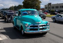29 Things to Do in Metro Detroit This Weekend (Aug. 14-16) 1954 Chevrolet 3100 Pickup is display at annual Woodward dream cruise in Michigan near Birmingham