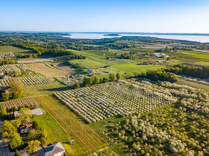 Traverse City Michigan Traverse City aerial view