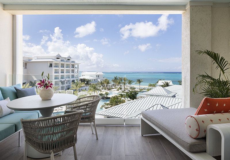 A gorgeous view from the balcony of a Treasure Beach Village room at Beaches Turks & Caicos.