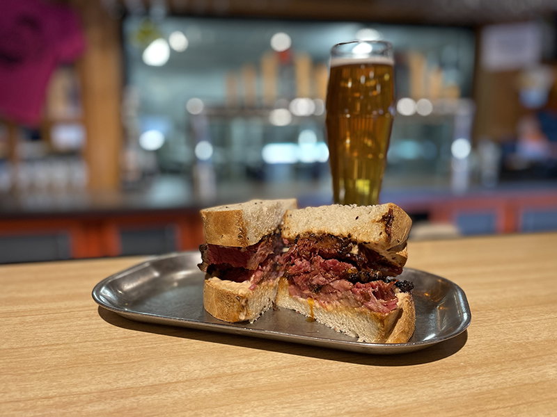 The Montreal Meat Sammie comes piled high with brisket