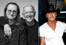 27 Things to Do in Metro Detroit This Weekend (Aug. 28-30) A split image of Geddy Lee and Alex Lifeson of Rush and country superstar Tim McGraw