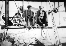 On June 18, 1912, Kuenzel was pictured sitting next to pilot Walter Brookins in a Burgess-Wright hydroairplane, cradling his camera as he prepared to capture the first aerial photos ever taken by a Detroit photojournalist.