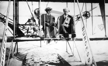 The Way It Was: Reflecting on the Work of ‘Detroit News’ Photographer William A. Kuenzel On June 18, 1912, Kuenzel was pictured sitting next to pilot Walter Brookins in a Burgess-Wright hydroairplane, cradling his camera as he prepared to capture the first aerial photos ever taken by a Detroit photojournalist.