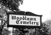 Woodlawn Cemetery sign
