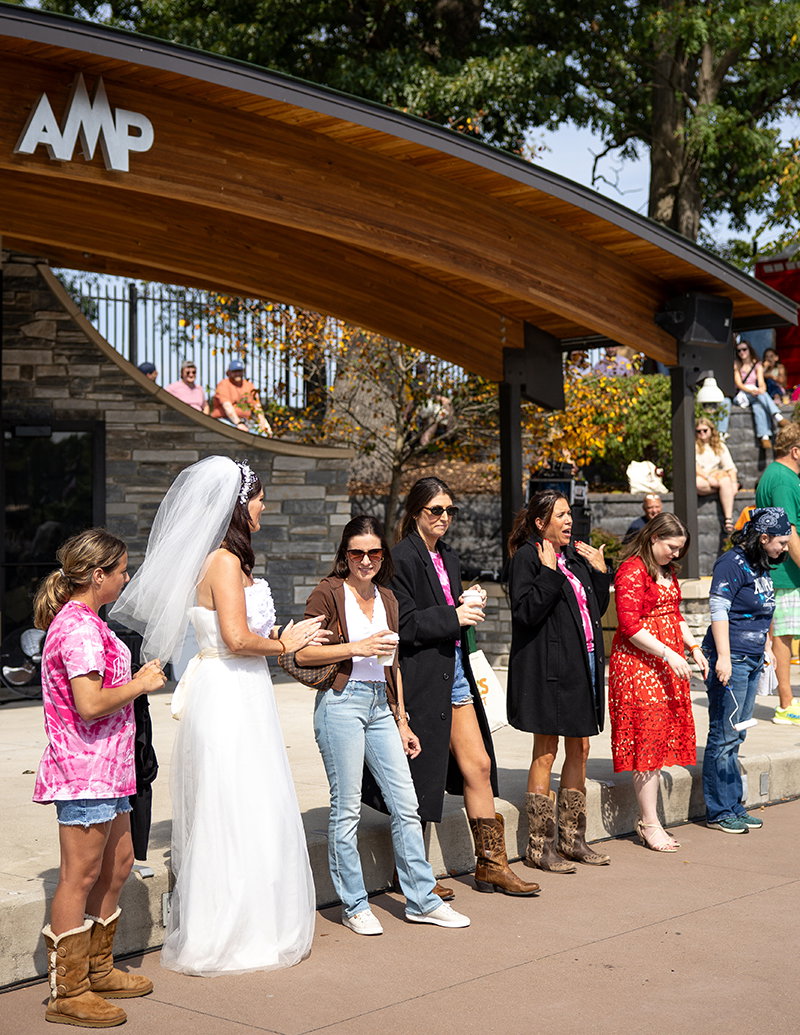 People at Destination Starz Hollow dressed as characters from 'Gilmore Girls.'