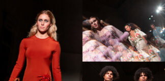 Models showcased designs by Ralph Lauren, Silvia Tcherassi, Helmut Lang, Stella McCartney, Dolce & Gabbana, Valentino, Tom Ford, and more on the DIA runway.