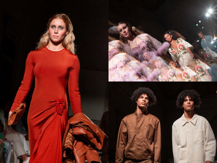 Fash Bash collage1 Models showcased designs by Ralph Lauren, Silvia Tcherassi, Helmut Lang, Stella McCartney, Dolce & Gabbana, Valentino, Tom Ford, and more on the DIA runway.