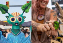 41 Things to Do in Metro Detroit This Weekend (Sept. 25-27) From left to right: The FerndAlien at the Funky Ferndale Art Fair, and an artist vendor at the DIY Street Fair showing off some of her jewelry pieces.
