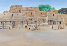 ‘Georgia O’Keeffe: Architecture’ Opens at the Detroit Institute of Arts Georgia O'Keeffe, Taos Pueblo, 1929/1934. Collection of the Eiteljorg Museum of American Indians and Western Art, Indianapolis.