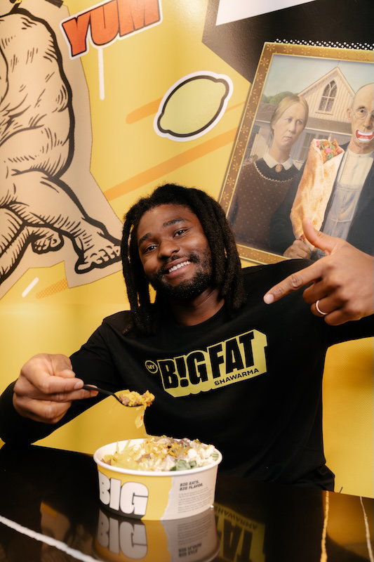 Isaiah Stewart signed several pieces of merch that were handed out at the grand opening of My Big Fat Shawarma in Beverly Hills earlier this month.