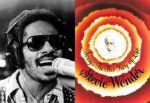 Stevie Wonder singing in a recording studio via 1973; cover of 'Songs in the Key of Life'