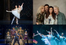 Clockwise from top left: Cinderella; Little Big Town, The Nutcracker; and Six: The Musical.