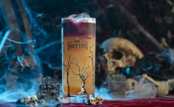 Halloween Pop-Up Bars in Metro Detroit A spooky Halloween cocktail near spider webs and skulls