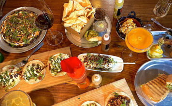A table of food at M Cantina