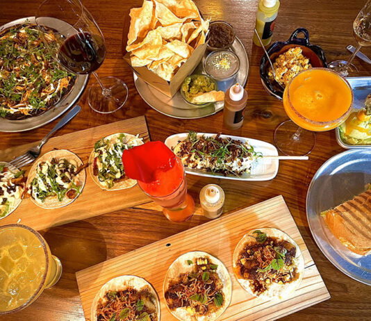 A table of food at M Cantina