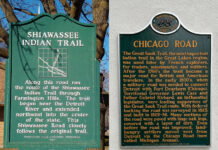 Michigan's Native American Trails signs.