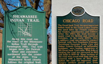 10 of Michigan’s Native American Trails Michigan's Native American Trails signs.