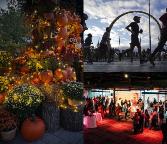 Clockwise from left: Cider in the City, the Detroit Free Press Marathon, and Uncork for a Cure