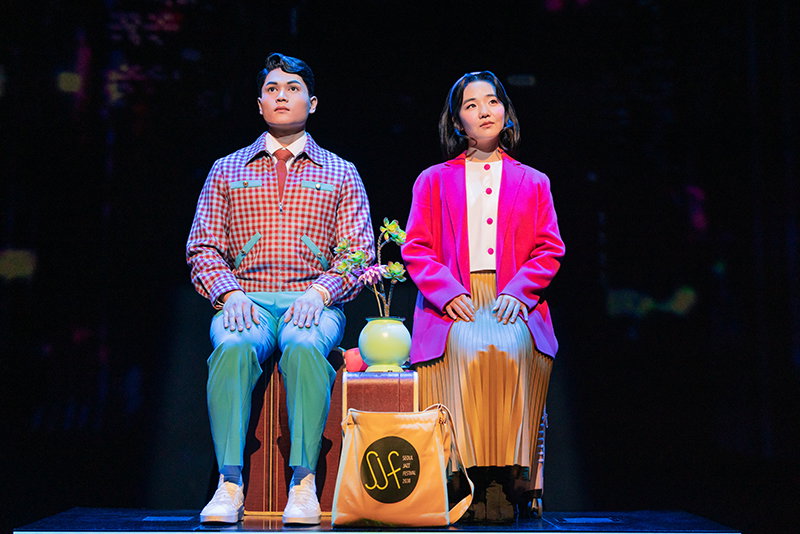 Claire Kwon and Steven Huynh in MAYBE HAPPY ENDING.