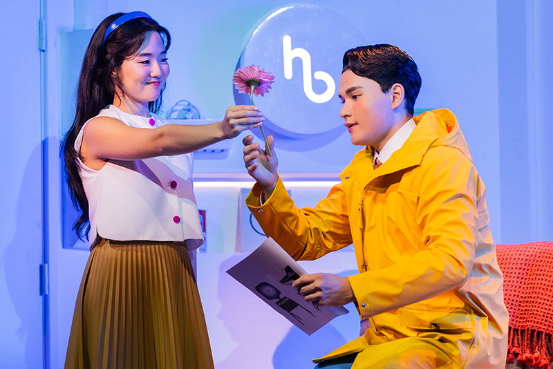 Claire Kwon and Steven Huynh in the North American Tour of MAYBE HAPPY ENDING.